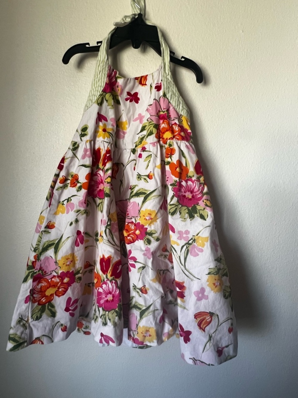 Janie and Jack Floral Halter Dress Girls Size 5T Spring Easter